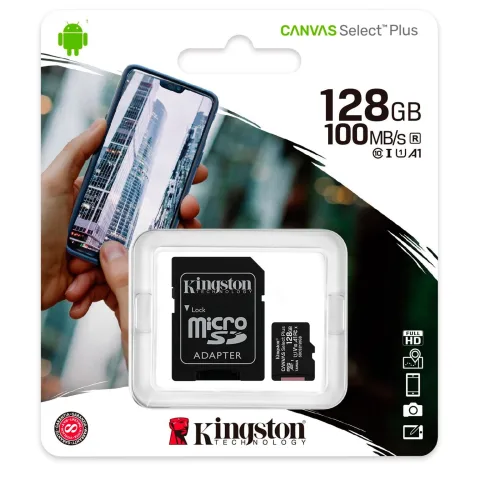 MicroSD Kingston 128GB (SDCS2/128GB) Class 10